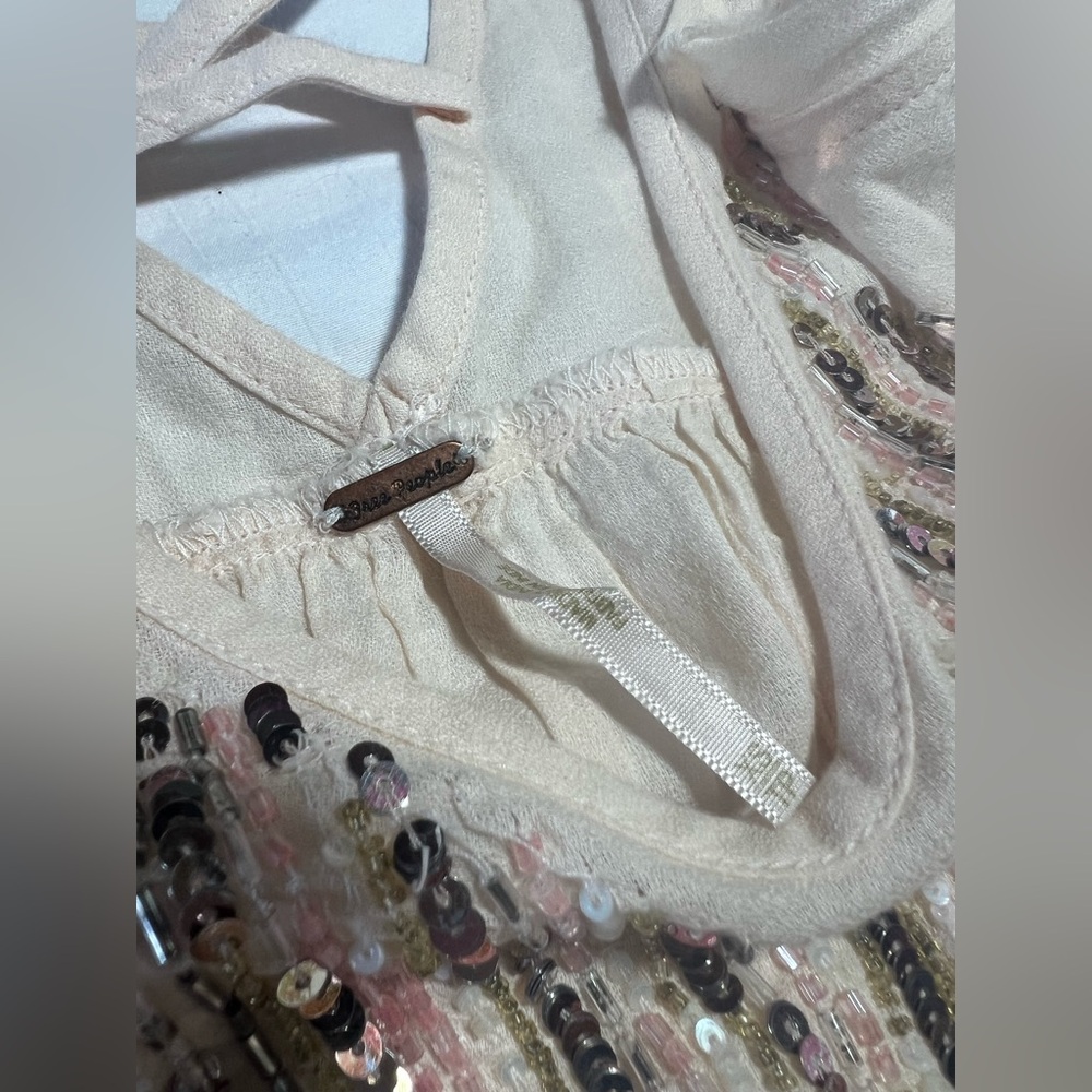 Free People Cream Sleeveless Top - Picture 2 of 5